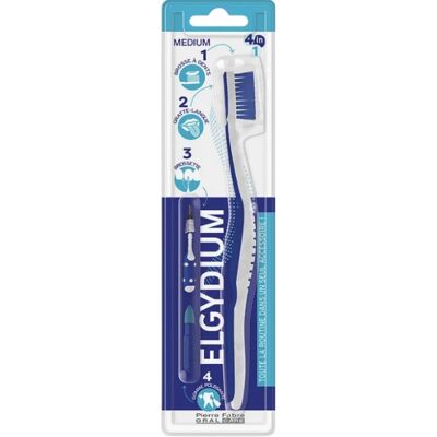 Elgydium Modelo - Cepillo de dientes 4 en 1 - Cuidado bucal completo Elgydium Modelo - Cepillo de dientes 4 en 1 - Cuidado bucal completo