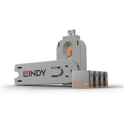 Lindy - 40453 - Oranssi - ABS - USB-portin esto Lindy - 40453 - Oranssi - ABS - USB-portin esto