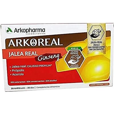 Arkopharma Arkoreal Geleia Real 500mg Ginseng Ampolas - Suplementos Arkopharma Arkoreal Geleia Real 500mg Ginseng Ampolas - Suplementos