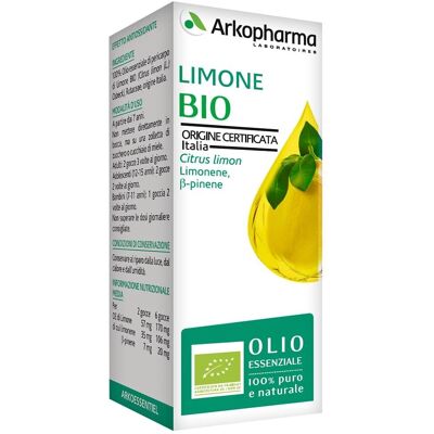 Olio di Limone Bio Arkopharma - Integratore Alimentare 10ml Olio di Limone Bio Arkopharma - Integratore Alimentare 10ml