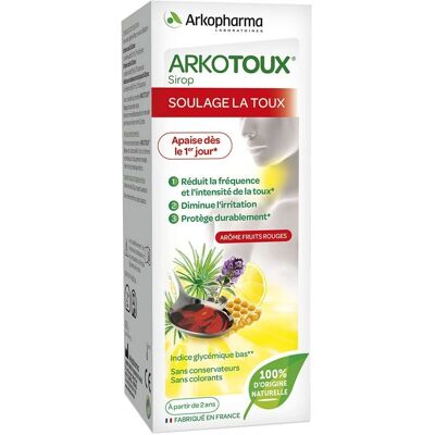 Arkopharma Arkotoux Sirop - Thym, Saveur Fruits Rouges - Publicité Arkopharma Arkotoux Sirop - Thym, Saveur Fruits Rouges - Publicité