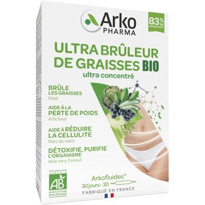 Arkopharma Arkofluides Ultra Brûleur de Graisses Bio - 30 Ampoules - Publicité Arkopharma Arkofluides Ultra Brûleur de Graisses Bio - 30 Ampoules - Publicité
