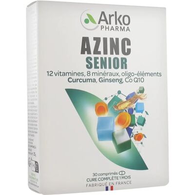 Arkopharma Azinc Senior 30 Comprimés - Complément pour Seniors - Publicité Arkopharma Azinc Senior 30 Comprimés - Complément pour Seniors - Publicité