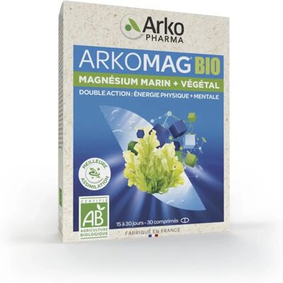 Arkopharma Arkomag Bio Magnésium Marin + Végétal - Complément Alimentaire - Publicité Arkopharma Arkomag Bio Magnésium Marin + Végétal - Complément Alimentaire - Publicité
