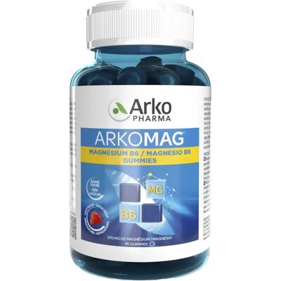 Arkopharma ArkoMag Magnésium B6 Gummies - 45 Saveur Fraise - Publicité Arkopharma ArkoMag Magnésium B6 Gummies - 45 Saveur Fraise - Publicité