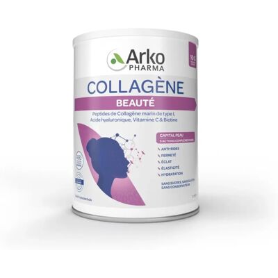Arkopharma Peptides de Collagène - Peau Cheveux Os Muscles - 260g - Publicité Arkopharma Peptides de Collagène - Peau Cheveux Os Muscles - 260g - Publicité