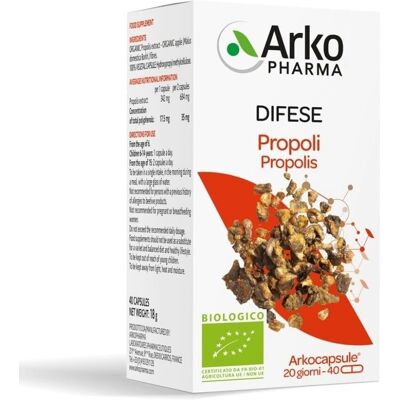 Arkopharma Propoli Bio 40 Capsule - Integratore immunitario Arkopharma Propoli Bio 40 Capsule - Integratore immunitario