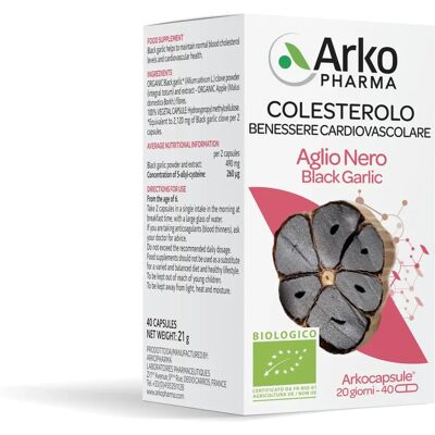 Arkopharma Aglio Nero Bio 40 Capsule - Supporto Naturale Colesterolo Arkopharma Aglio Nero Bio 40 Capsule - Supporto Naturale Colesterolo