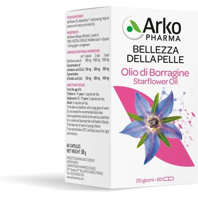 Arkopharma Olio di Borragine Bio 60 Capsule - Supporto Pelle & Ormoni Arkopharma Olio di Borragine Bio 60 Capsule - Supporto Pelle & Ormoni