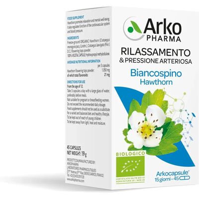 Arkopharma Arkocapsula - Integratore Bianco Spino Bio - 45 Capsule Arkopharma Arkocapsula - Integratore Bianco Spino Bio - 45 Capsule