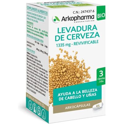Arkopharma Arkocapsulas Brewer's Yeast 45 Capsules - Dietary Supplement Arkopharma Arkocapsulas Brewer's Yeast 45 Capsules - Dietary Supplement
