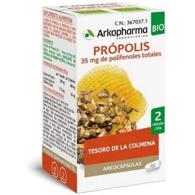 ARKOPHARMA Própolis 40 cápsulas - Suplemento Alimentar ARKOPHARMA Própolis 40 cápsulas - Suplemento Alimentar