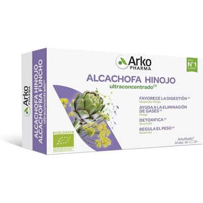 Arkopharma Arkofluido Artichaut et Fenouil 20 ampoules - Publicité Arkopharma Arkofluido Artichaut et Fenouil 20 ampoules - Publicité