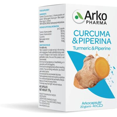 Arkopharma Curcuma + Pepe Nero Integratore - Comfort Articolare Arkopharma Curcuma + Pepe Nero Integratore - Comfort Articolare