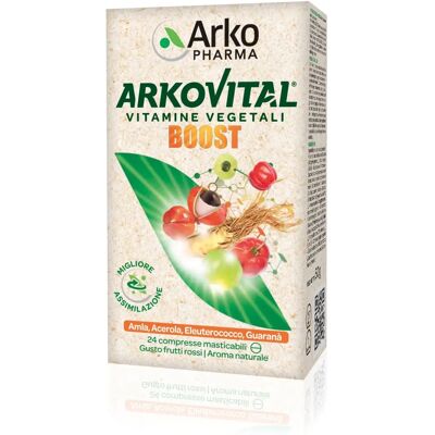 Arkopharma Arkovital Boost - Vitamine di Prestazione - 24 Compresse Masticabili Arkopharma Arkovital Boost - Vitamine di Prestazione - 24 Compresse Masticabili