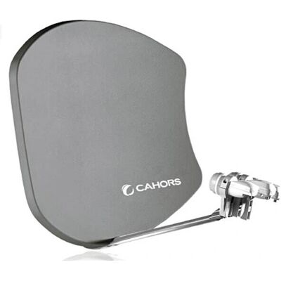 Cahors - BiSat G2 - 36.90 dB - Gris - Satellite Antenna - Publicité Cahors - BiSat G2 - 36.90 dB - Gris - Satellite Antenna - Publicité