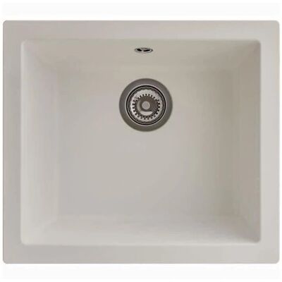 Fregadero de resina Stradour - Blanco - 50x44cm - Un cuenco Fregadero de resina Stradour - Blanco - 50x44cm - Un cuenco