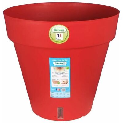 Marque Inconnue Pot de fleurs Riviera Rouge avec Réserve d'eau - Ø 50 cm - Publicité Marque Inconnue Pot de fleurs Riviera Rouge avec Réserve d'eau - Ø 50 cm - Publicité