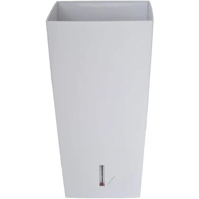 Pot de fleurs Riviera Blanc - 28x28x52cm - 31L - Publicité Pot de fleurs Riviera Blanc - 28x28x52cm - 31L - Publicité