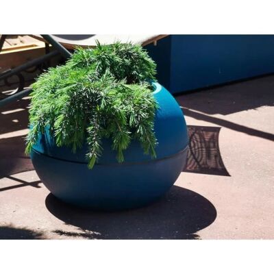 Pot de fleurs rond Riviera Granit - 40cm - Publicité Pot de fleurs rond Riviera Granit - 40cm - Publicité