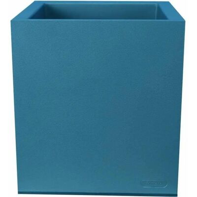 Pot de Fleurs Riviera Bleu 40x40cm - Carré - Plastique - Publicité Pot de Fleurs Riviera Bleu 40x40cm - Carré - Plastique - Publicité