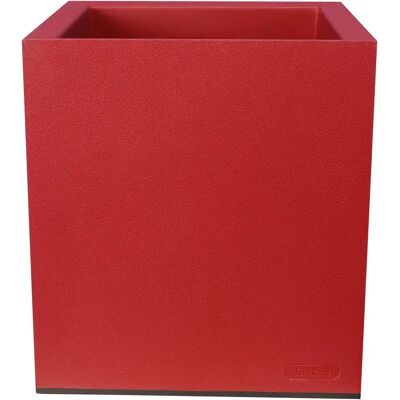 Riviera Roter Kunststoff Quadratischer Pflanzkübel - Pflanztopf Riviera Roter Kunststoff Quadratischer Pflanzkübel - Pflanztopf