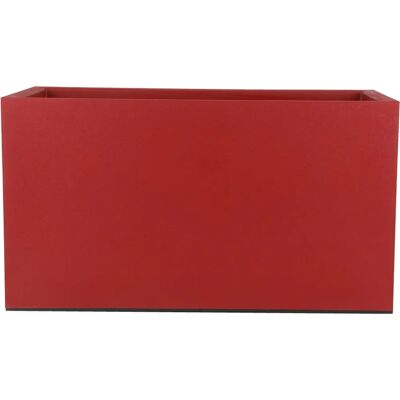 Pot de fleurs Riviera 80 x 40 cm Rouge en Plastique Carré - Publicité Pot de fleurs Riviera 80 x 40 cm Rouge en Plastique Carré - Publicité