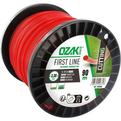 OZAKI - Filamento di nylon - Diametro 3,30 mm - Lunghezza 90 m - Bobina nylon OZAKI - Filamento di nylon - Diametro 3,30 mm - Lunghezza 90 m - Bobina nylon