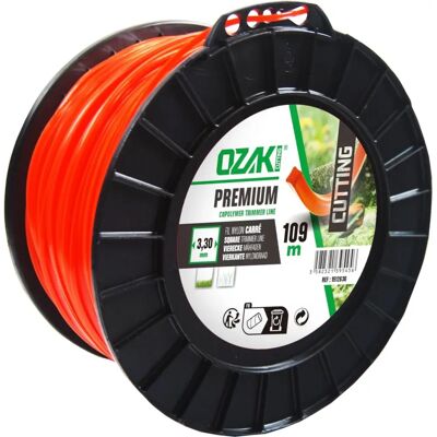 OZAKI Alambre de nailon cuadrado - 109m, Ø3.30mm - Alambre OZAKI Alambre de nailon cuadrado - 109m, Ø3.30mm - Alambre