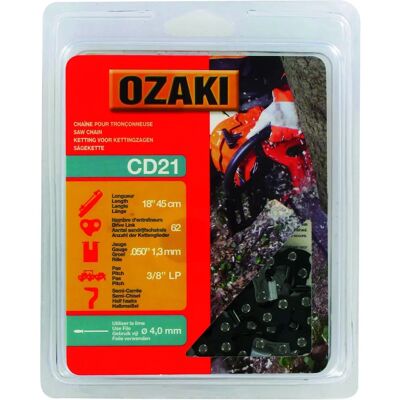 Catena per motosega Ozaki - Semicuadrata, 62 conduttori, 3/8" LP Catena per motosega Ozaki - Semicuadrata, 62 conduttori, 3/8" LP