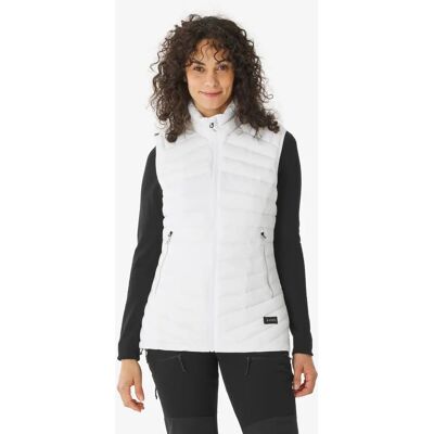 Chaleco Acolchado De Montaña Y Trekking Mujer Mt100 Blanco Chaleco Acolchado De Montaña Y Trekking Mujer Mt100 Blanco