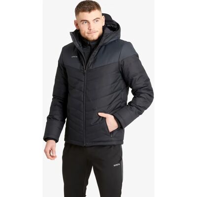 Chaqueta de fútbol corta impermeable para adultos Kipsta - Negro Chaqueta de fútbol corta impermeable para adultos Kipsta - Negro