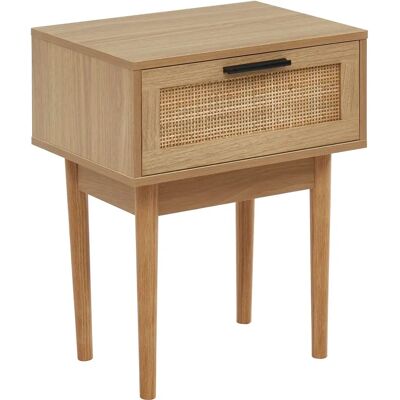 ARETHA Nachttisch - Boho Korb Rattan Schublade - Natürliche Oberfläche ARETHA Nachttisch - Boho Korb Rattan Schublade - Natürliche Oberfläche