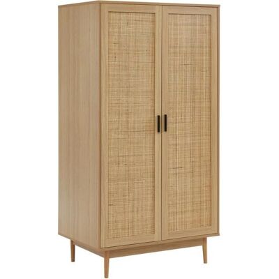 Armoire 2 portes naturel ARETHA - Meuble - Publicité Armoire 2 portes naturel ARETHA - Meuble - Publicité