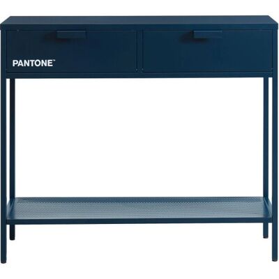 Nino - Consola metálica 2 cajones Pantone L100cm - Azul noche Nino - Consola metálica 2 cajones Pantone L100cm - Azul noche
