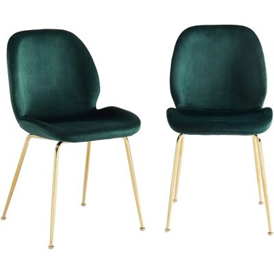 GISEL Dunkelgrüne Samtstühle - Modernes Elegantes Design GISEL Dunkelgrüne Samtstühle - Modernes Elegantes Design