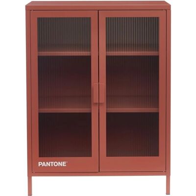 Nino - Buffet de metal con puertas de cristal - Terracota - Buffet - Estilo industrial Nino - Buffet de metal con puertas de cristal - Terracota - Buffet - Estilo industrial