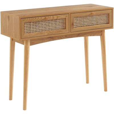 LOUNEA Console en Rotin Naturel - Console - Publicité LOUNEA Console en Rotin Naturel - Console - Publicité