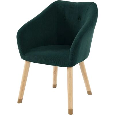 DYDU Fauteuil en Velours Vert Foncé - Fauteuil - Publicité DYDU Fauteuil en Velours Vert Foncé - Fauteuil - Publicité