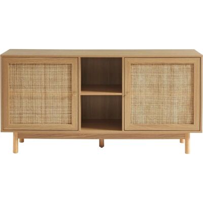 HELYA Buffet Bohème Chic - Buffet 2 portes 150x39,5x75 cm - Publicité HELYA Buffet Bohème Chic - Buffet 2 portes 150x39,5x75 cm - Publicité