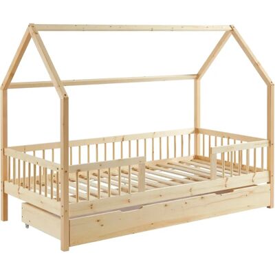 Marke Modell Hüttebett mit Sicherheitsbarrieren & Schublade - Kinderzimmermöbel Marke Modell Hüttebett mit Sicherheitsbarrieren & Schublade - Kinderzimmermöbel