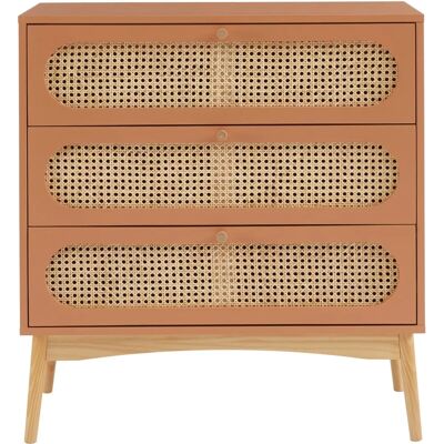 SIXTINE Bohemisk Naturlig Rattan 3-Drawer Kommod SIXTINE Bohemisk Naturlig Rattan 3-Drawer Kommod