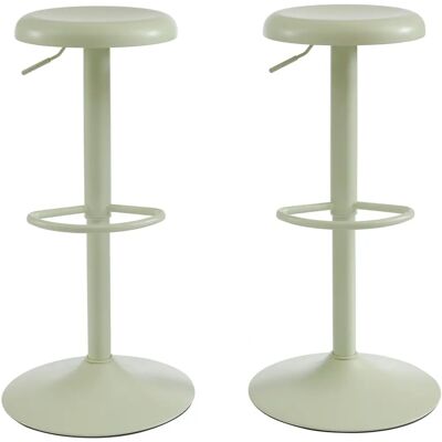 Tabouret de Bar HOLY Métal Vert Réglable - Siège de Bar - Publicité Tabouret de Bar HOLY Métal Vert Réglable - Siège de Bar - Publicité