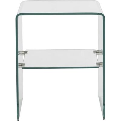 Table de chevet GINZA en verre trempé - Décor moderne chambre ou salon - Publicité Table de chevet GINZA en verre trempé - Décor moderne chambre ou salon - Publicité