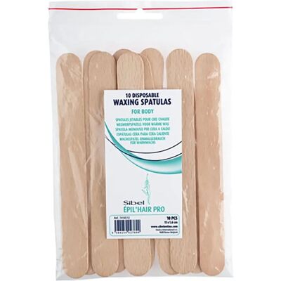 Spatules en bois jetables Sibel - 15,5 cm - Pack de 10 - Publicité Spatules en bois jetables Sibel - 15,5 cm - Pack de 10 - Publicité