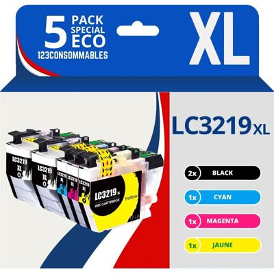 123CONSOMMABLES - LC-3219 XL - pack de 5 - Cartouche d’encre - Publicité 123CONSOMMABLES - LC-3219 XL - pack de 5 - Cartouche d’encre - Publicité