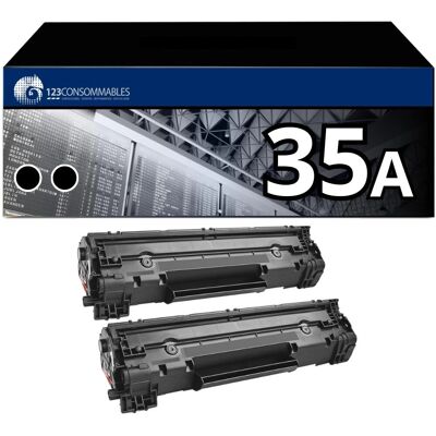 Pack de toners HP 35A - Compatible laser - Publicité Pack de toners HP 35A - Compatible laser - Publicité