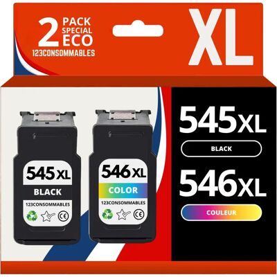 Pack d'encre Canon PG-545XL / CL-546XL - Cartouche d'encre pour imprimante - Publicité Pack d'encre Canon PG-545XL / CL-546XL - Cartouche d'encre pour imprimante - Publicité