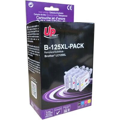 UPRINT LC-125XL LC-127XL 4er Druckerpatronen-Set Hochkapazität UPRINT LC-125XL LC-127XL 4er Druckerpatronen-Set Hochkapazität