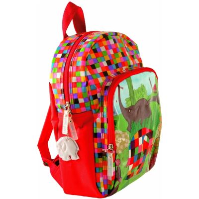 Mochila infantil PETIT JOUR Elmer - Rojo - Producto para niños Mochila infantil PETIT JOUR Elmer - Rojo - Producto para niños